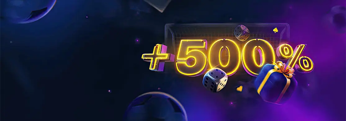 Get +500% on your first deposit.